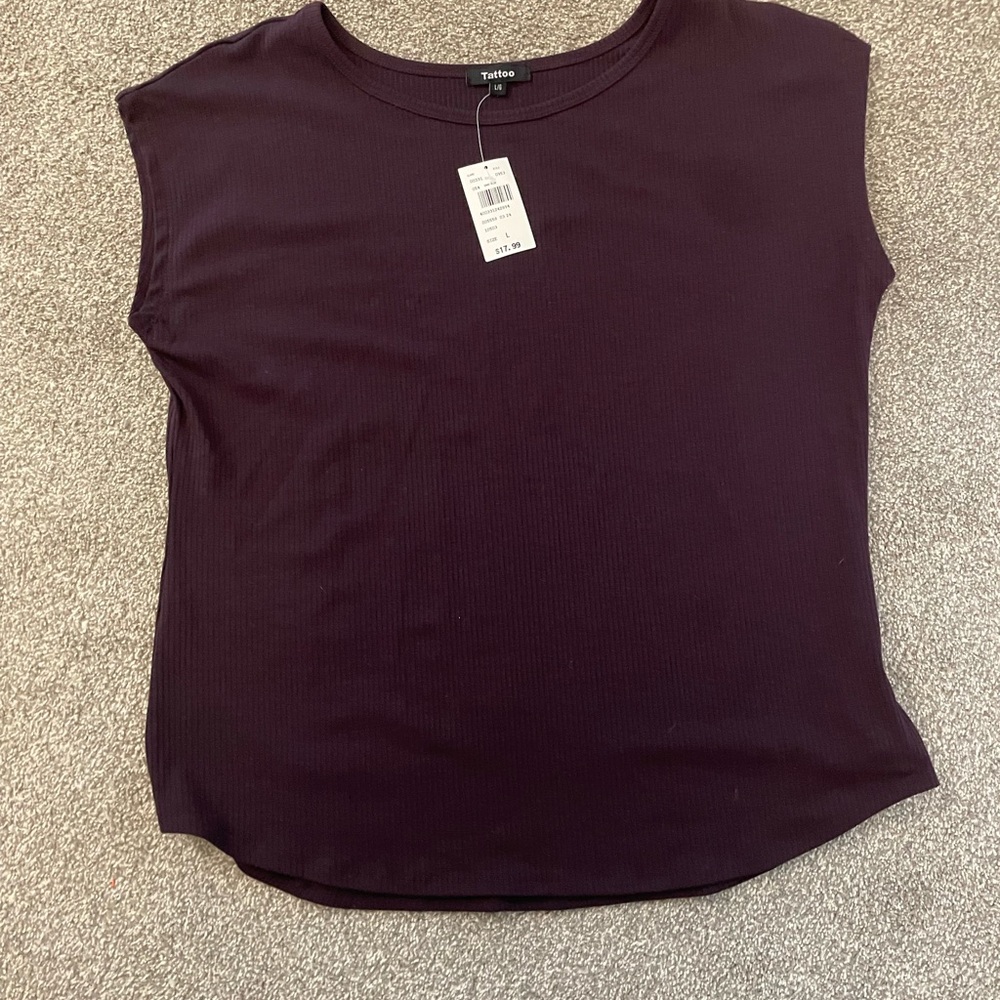 Talbots Women's Dark Purple Muscle Tee